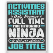 Tätigkeiten Assistant Job Title Professionals Aufkleber (Vorderseite)