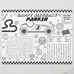 Tätigkeitsbericht für Race Car Birthday Party