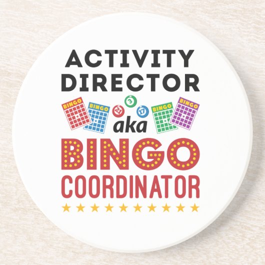 Tätigkeitsdirektor alias Bingo Coordinator Getränkeuntersetzer (Vorne)