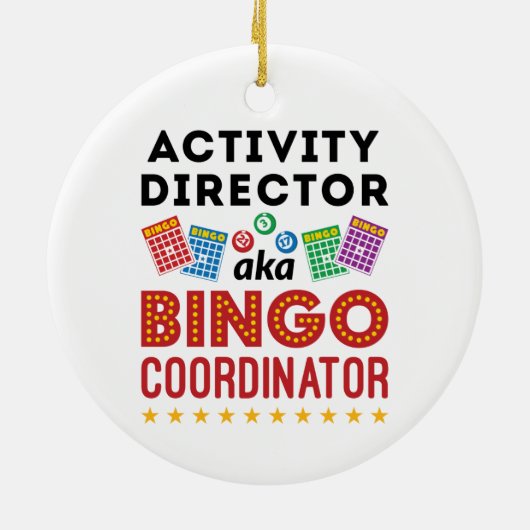 Tätigkeitsdirektor alias Bingo Coordinator Keramik Ornament (Hinten)