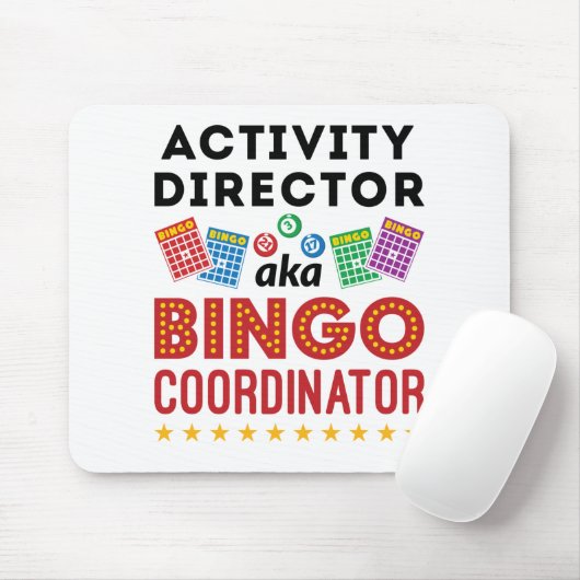 Tätigkeitsdirektor alias Bingo Coordinator Mousepad (Mit Mouse)