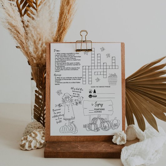 Tätigkeitsübersicht für Kinder Flyer