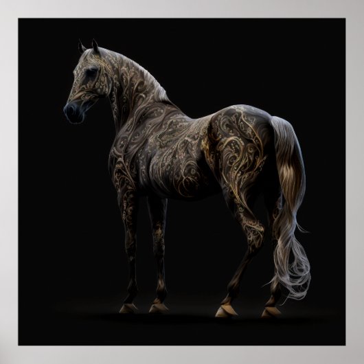 Tatoo Horse, Abstrakte Farben, Kunstdruckmauer Poster (Vorne)