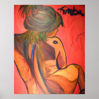 'Tatoo Kiss', Poster, rot, nackt, Sincerest Kimba Poster