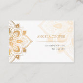 Tatoo Master Golden Floral Monogram Visitenkarte (Rückseite)