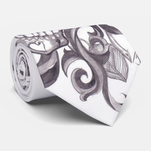 tatoo skull krawatte (Gerollt)
