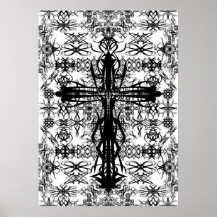 Tatoo und Kreuz Poster
