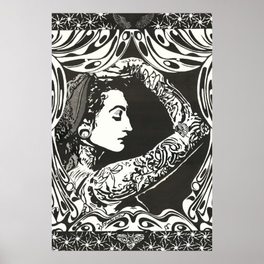 Tatooed Sinti und Roma Woman Poster (Vorne)