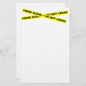 Tatort - kreuzen Sie nicht Briefpapier (Vorne/Hinten)