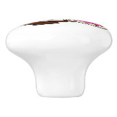 Tätowier Kaffee und Donut Keramikknauf (Seitenansicht)