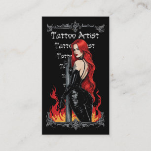 Tätowierer Körperkunst Tatto Shop Parlor Salon Visitenkarte