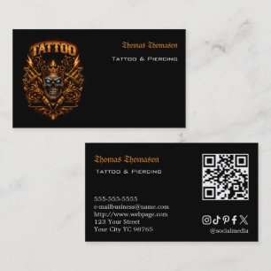 Tätowierer-QR-Code  Visitenkarte