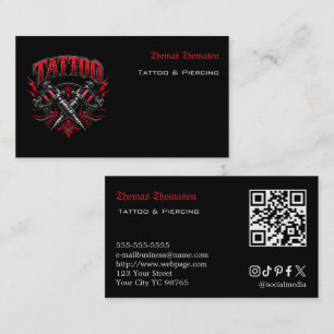 Tätowierer QR-Code  Visitenkarte