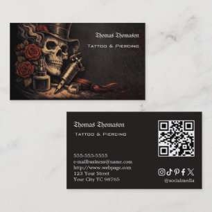 Tätowierer-QR-Code  Visitenkarte