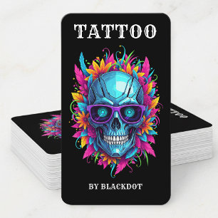 Tätowierer-Sonnenbrille-Tattoo-Studio-Tätowierer Visitenkarte