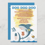 Tätowierflossen beim Springen von Haifischen im Jä Einladung (Vorne/Hinten)