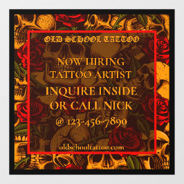 Tätowierladen anpassen Jetzt Tattoo-Künstler miete Fensteraufkleber