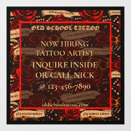 Tätowierladen anpassen Jetzt Tattoo-Künstler miete Fensteraufkleber