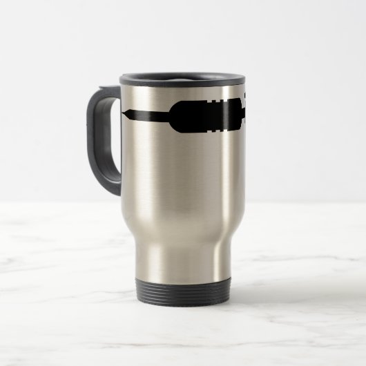 Tätowierpistole Reisebecher (Vorderseite Links)