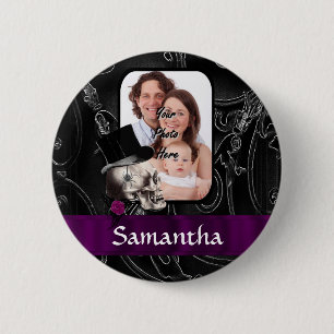 Tätowierskull Button