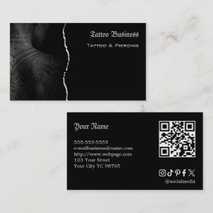 Tätowierstudio QR-Code Visitenkarte