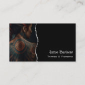 Tätowierstudio QR-Code Visitenkarte (Vorderseite)