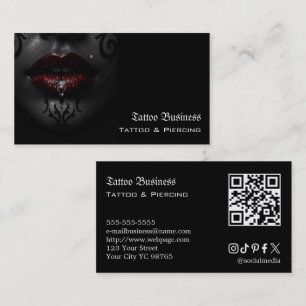 Tätowierstudio QR-Code Visitenkarte