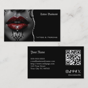 Tätowierstudio QR-Code Visitenkarte