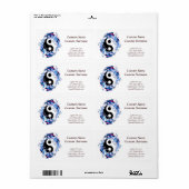 Tätowiersymbol für coole Cartoon Yin Yang Delphine (Vorne)