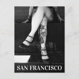 Tätowierte Beine - San Francisco Kalifornien Postkarte