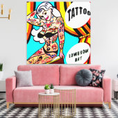 Tätowierte, blonde gewickelte Leinwand (Insitu (Wohnzimmer))