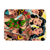 Tätowierte Comic-Mädchen Magnet (Horizontal)