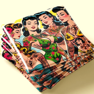 Tätowierte Comic-Mädchen Magnet