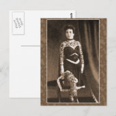 Tätowierte Dame auf Karten, Postkarten (Vorne/Hinten)