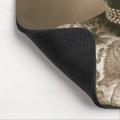 Tätowierte Dame mit Perlen-Vintager Mousepad (Ecke)