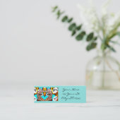 Tätowierte Damen des Bikinis Blondine Mini Visitenkarte (Stehend Vorderseite)