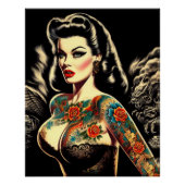 Tätowierte Goth Pin-up Poster (Vorderseite)
