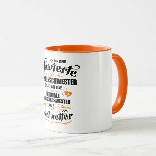 Tätowierte Krankenschwester Geschenkidee Tasse (VorderseiteRechts)