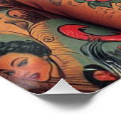Tätowierte Krankenschwester Pin-up Poster (Ecke)