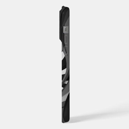 Tätowierte Kriegerfrau, schwarz-weiß iPhone Hülle (Linke Seite)