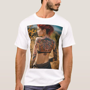Tätowierte Mädchen & Earth Vibes Tee" T-Shirt