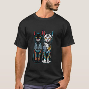 Tätowierte Samurai-Katzen Japanischer Drache Tiger T-Shirt