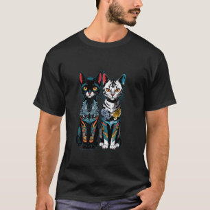 Tätowierte Samurai-Katzen Japanischer Drache Tiger T-Shirt