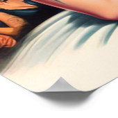 Tätowierte Vintage Pin-up Poster (Ecke)