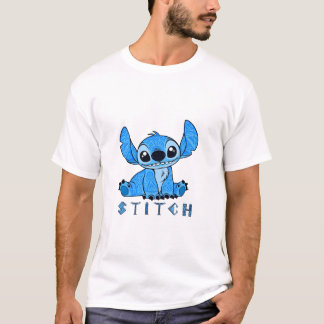 Tätowierter blauer Außerirdischer im Stammesstil - T-Shirt