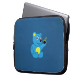 Tätowierter Cartoonschlechter Teddy-Bär Laptopschutzhülle (Vorderseite Links)