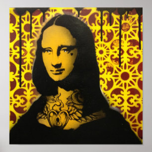 tätowierter Mona Lisa Plakatdruck Poster