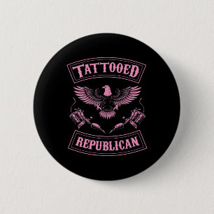 Tätowierter Republikaner Stolz Inked Konservativer Button