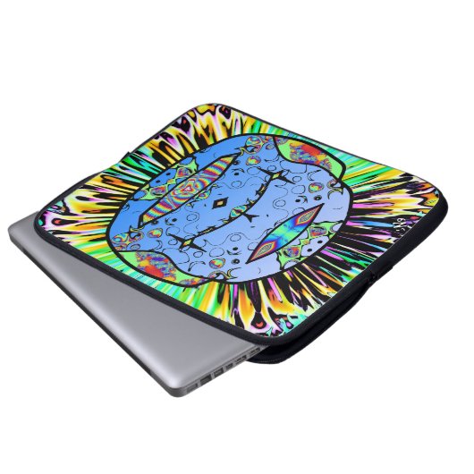 Tätowierter Schädel v0 Laptopschutzhülle (Vorne Knopf)