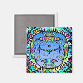 Tätowierter Schädel v0 Magnet (Vorderseite/Rückseite)